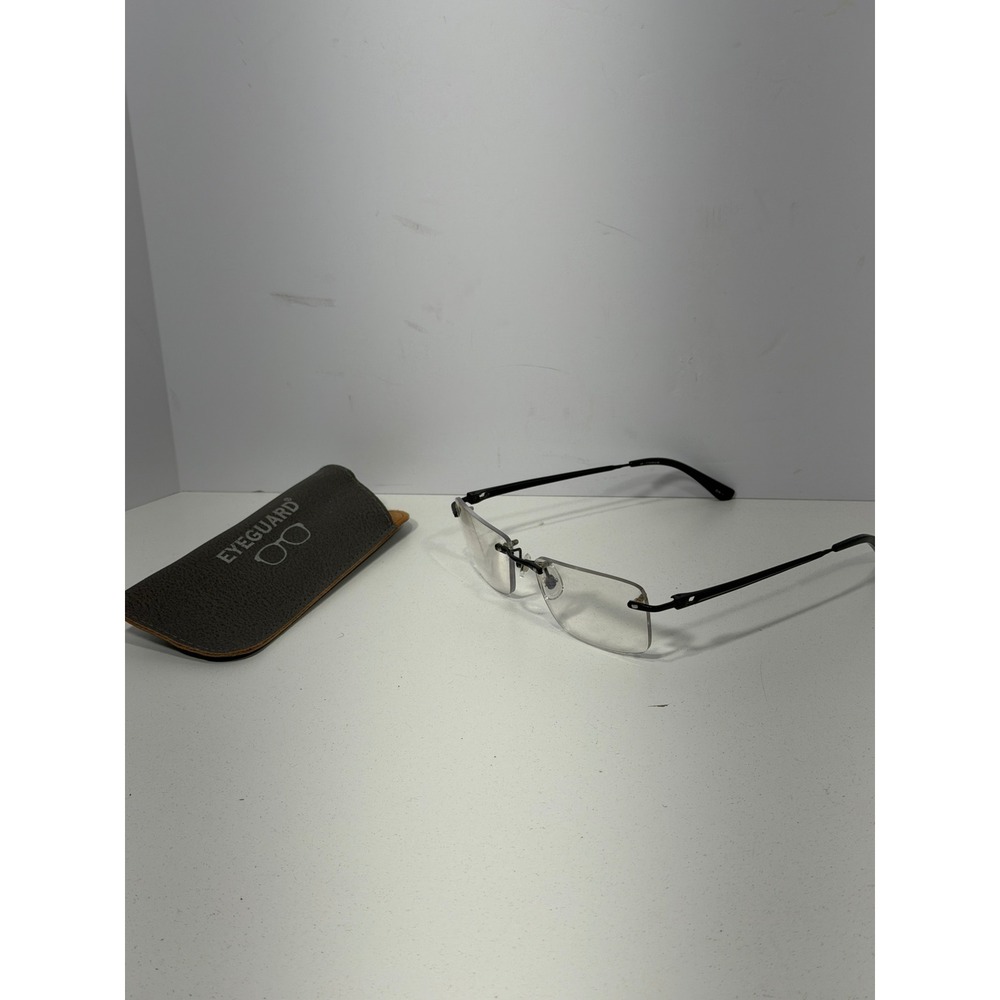 Eyeguard Black IP Titanium Rimless Eyeglasses Frames LR8902 56‎ 17 142 modern